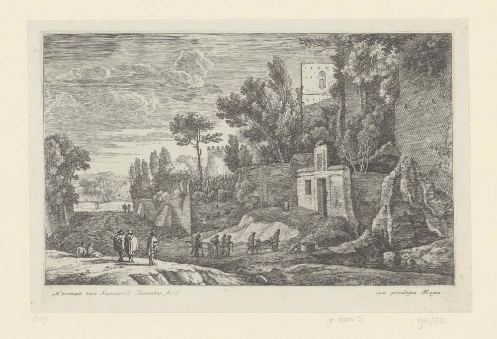 Landschap met een ziekenhuis (serie: Twaalf landschappen)