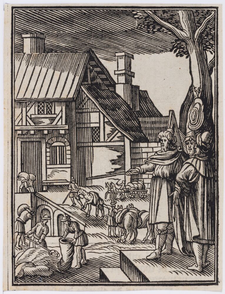 Drie mannen bij bedrijf