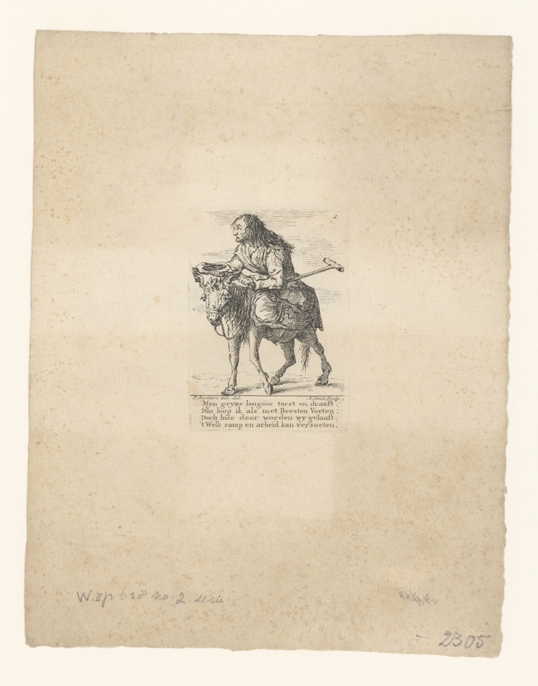 Bedelaar op een ezel (serie: Bedelaars)