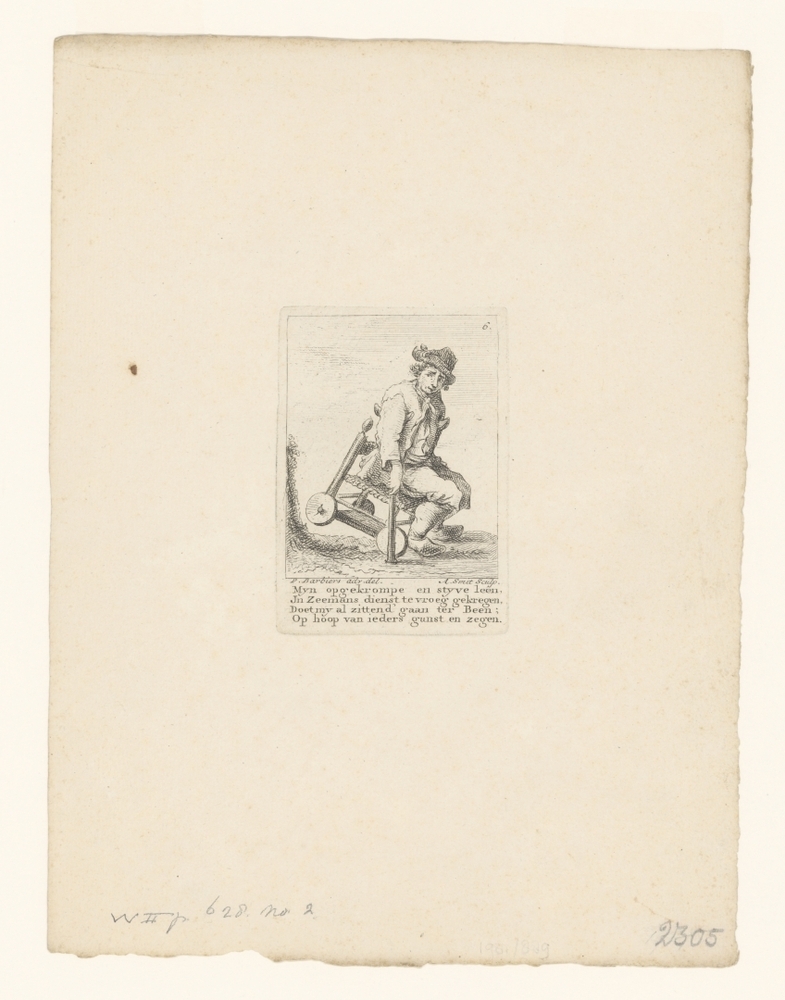 Bedelaar in rolstoel (serie: Bedelaars)