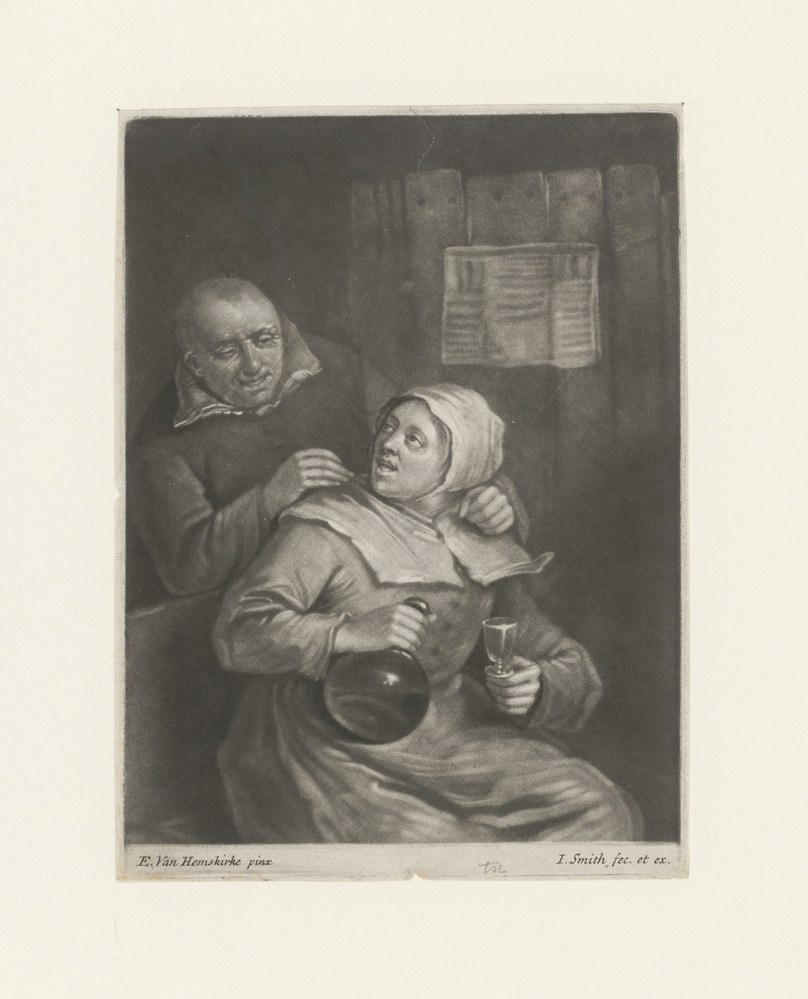 Man en drinkende vrouw