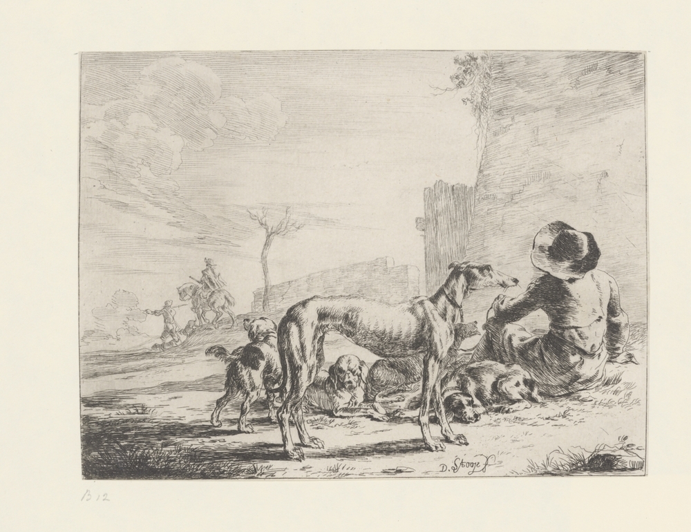 Man met vijf honden (serie: Paarden)