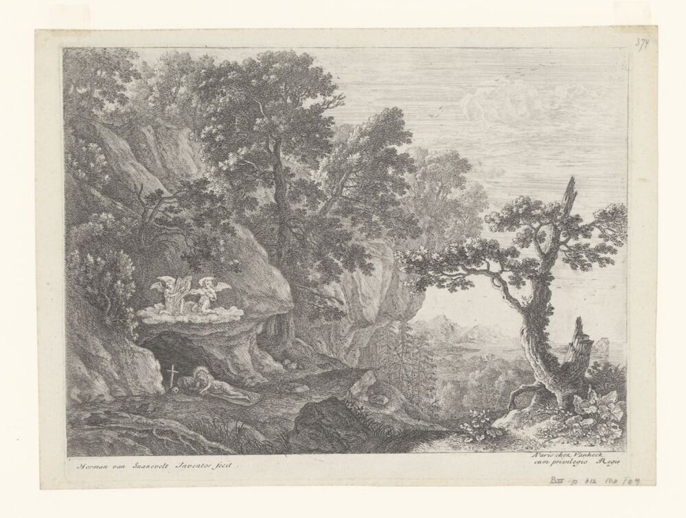 Boetvaardige Maria Magdalena in de wildernis (serie: Landschappen met boetvaardige heiligen)