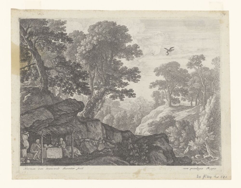 H. Antonius de Grote bezoekt H. Paulus de Kluizenaar (serie: Landschappen met boetvaardige heiligen)