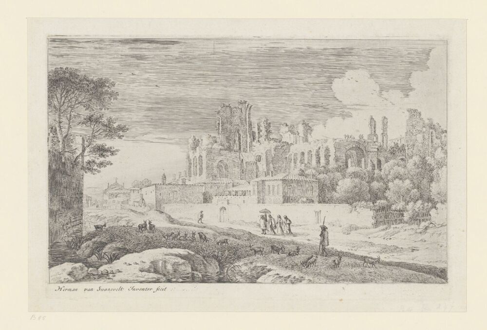 Landschap met ruïnes (serie: Twaalf landschappen)