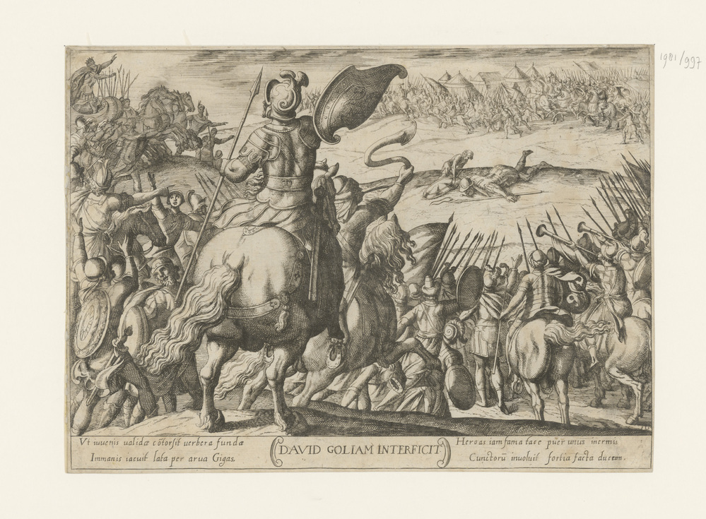 David doodt Goliath (serie: Oudtestamentische strijdscènes)