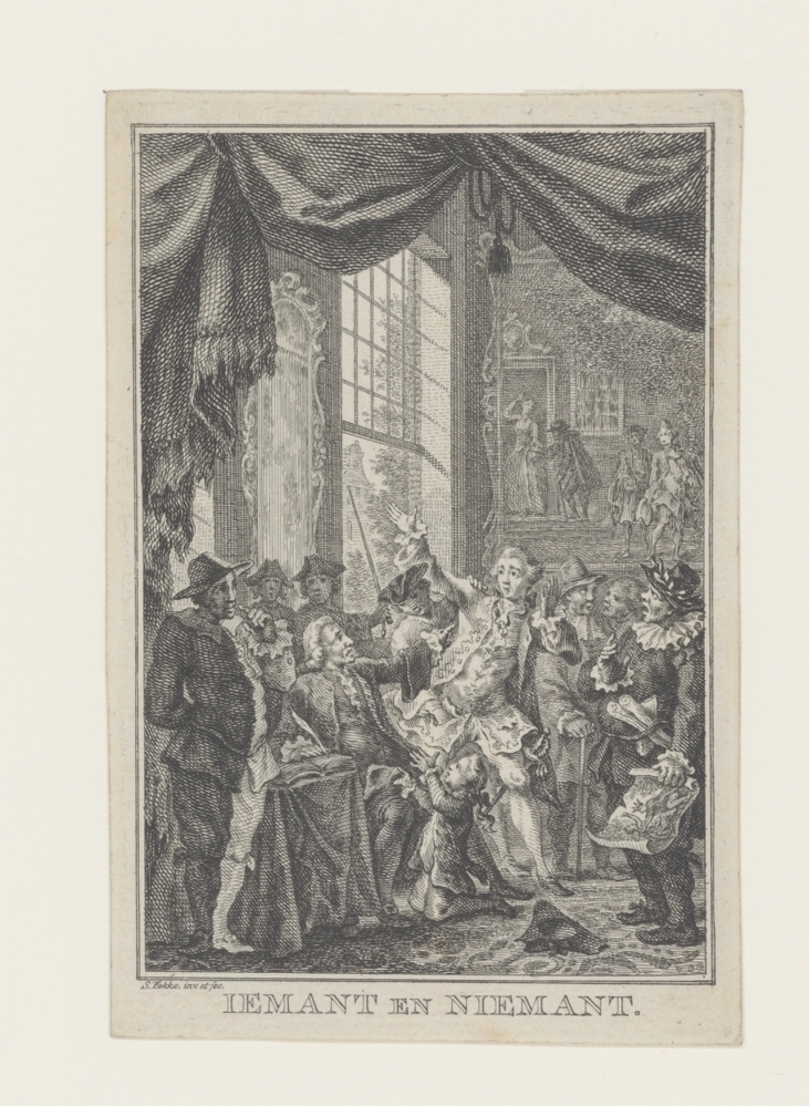 Iemant en niemant (titel op object)