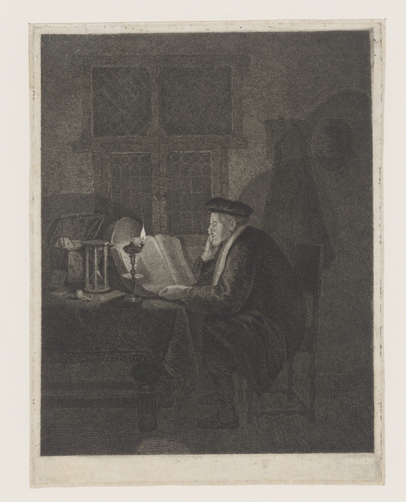 Filosoof in zijn studeerkamer