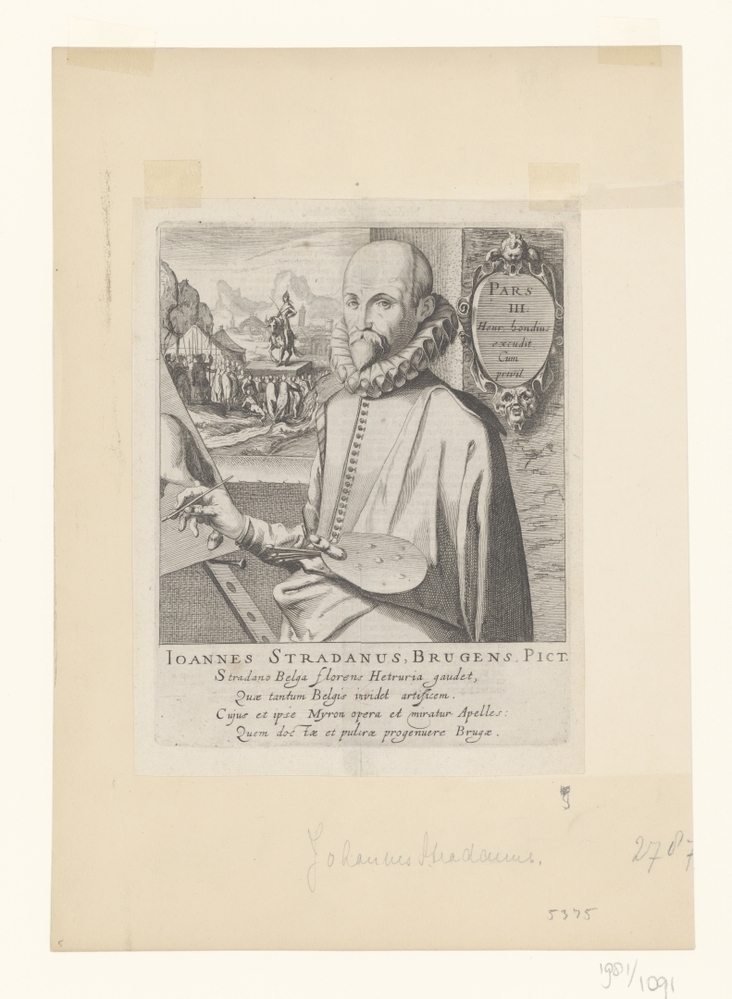 Jan van der Straet (serie: Portretten van beroemde schilders uit de Lage Landen)