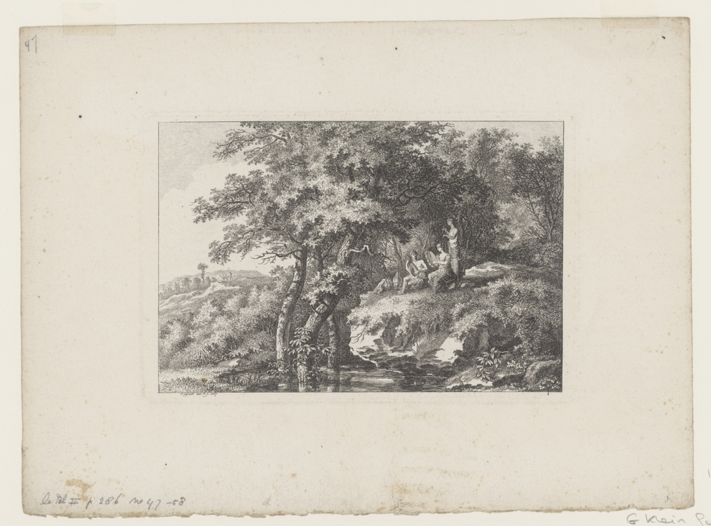 Landschap met musicerende figuren