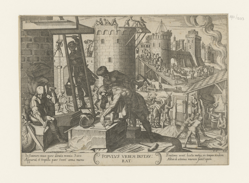 De Hebreeuwen bouwen Jeruzalem weder op