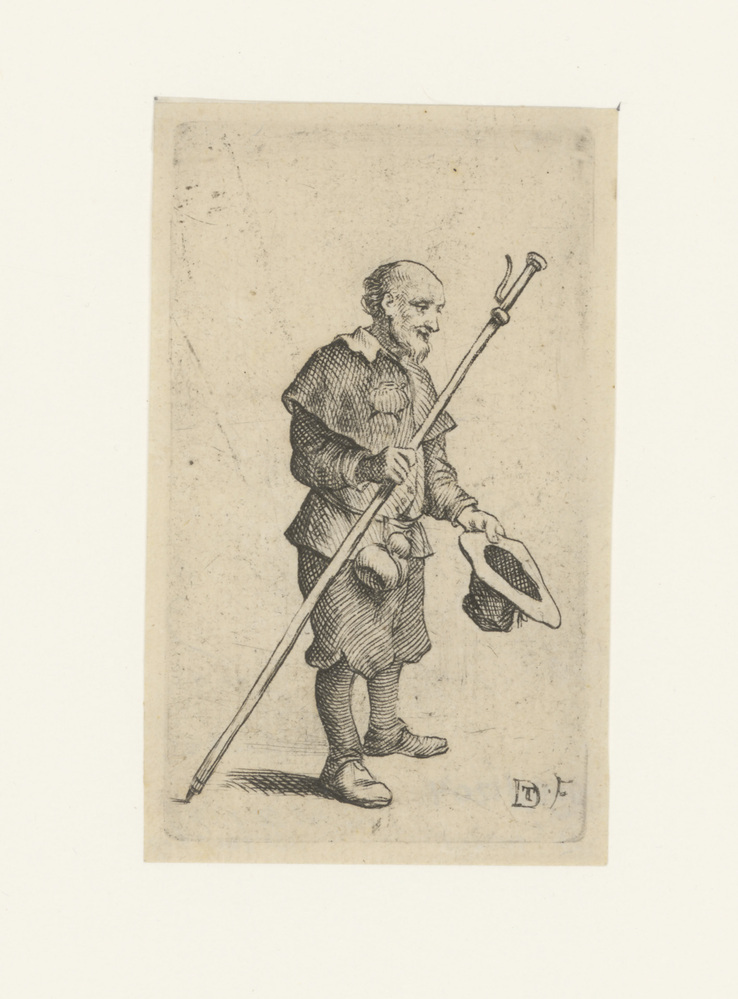 Pelgrim met staf en hoed