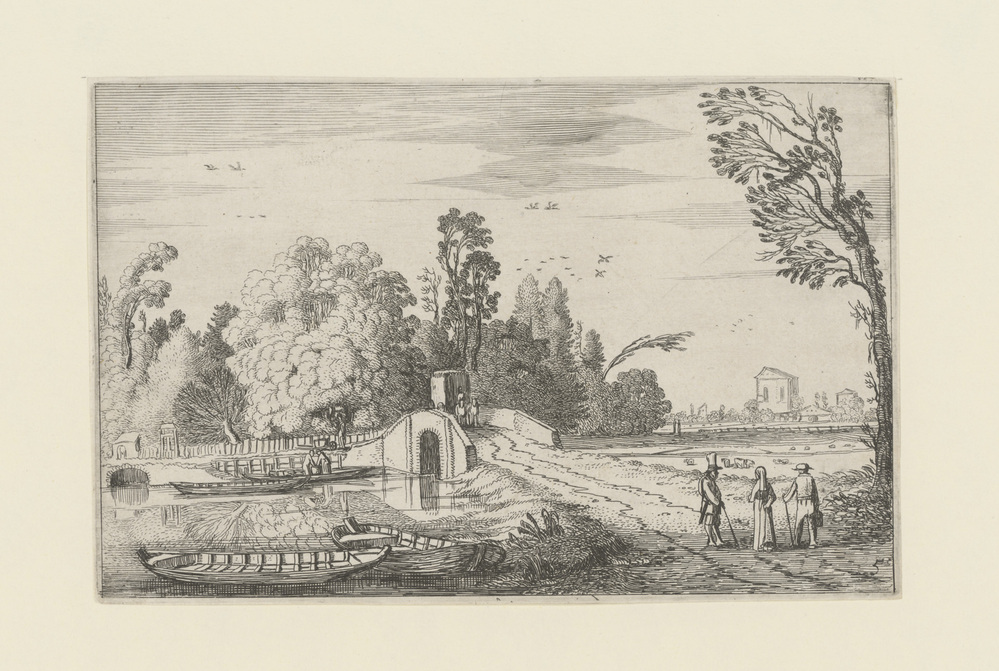 Landschap met bruggetje