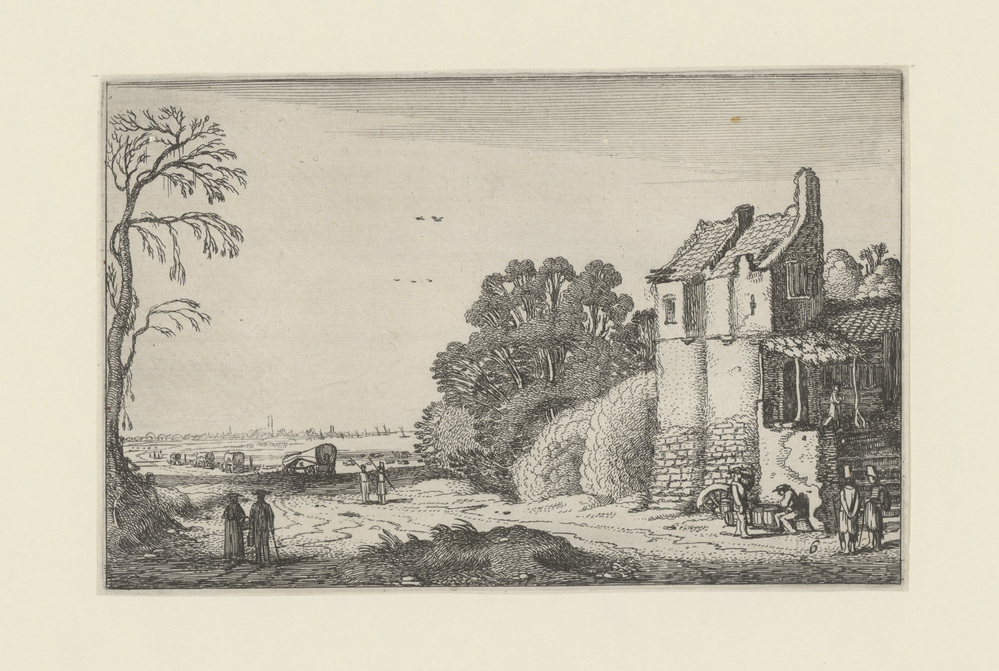 Landschap bij een huis