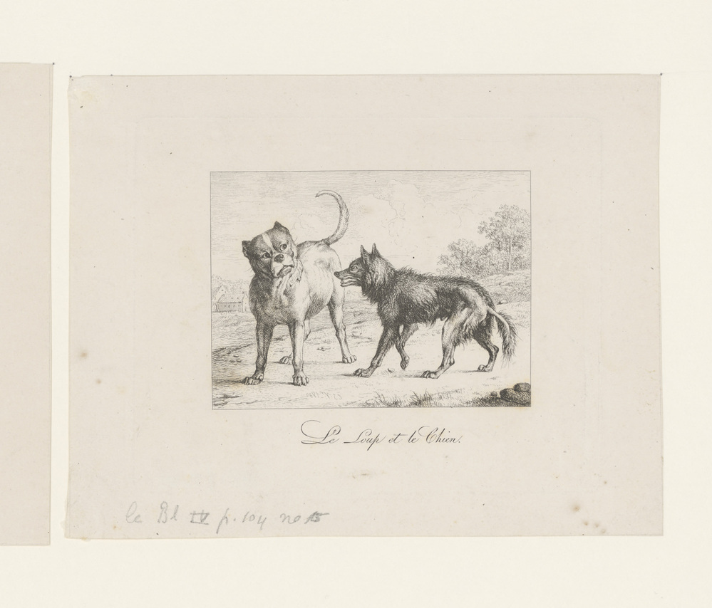 Le Loup et le Chien (uit de serie: Les fables de la Fontaine)