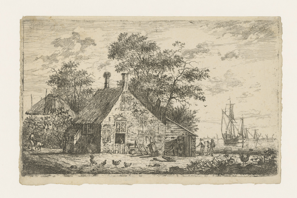 Hutje aan het water, overdag