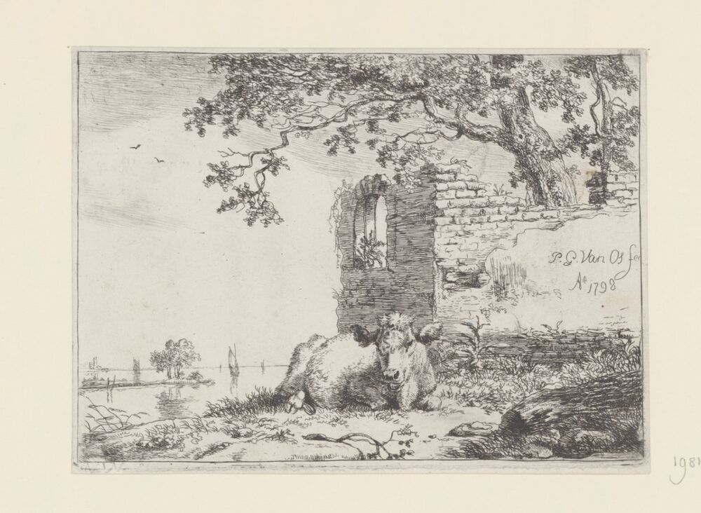 Liggende koe (uit de serie: Boeufs et vaches)