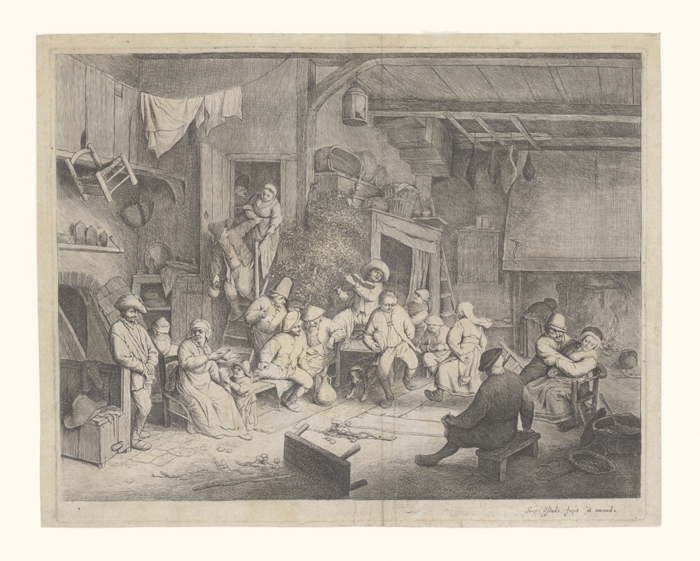 Dansende mensen in een 'cabaret'