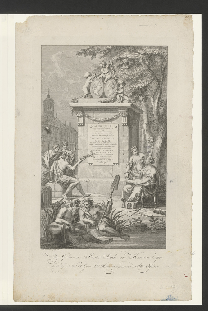 Allegorie op de aankomst en het verblijf van Willem V