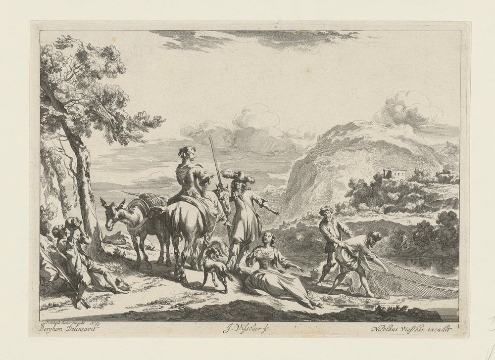 Gezelschap in landschap