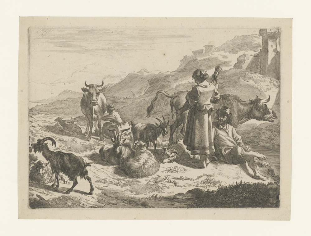 De boer en de weefster met dieren