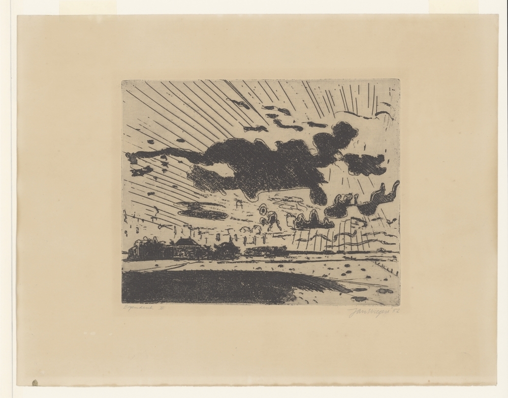 Avondlucht boven gronings landschap