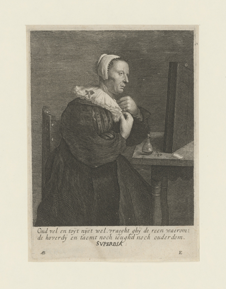 Hoogmoed (Superbia) (uit de 7-delige serie: Die Todsünden in Halbfiguren nach Adr. Brouwer)