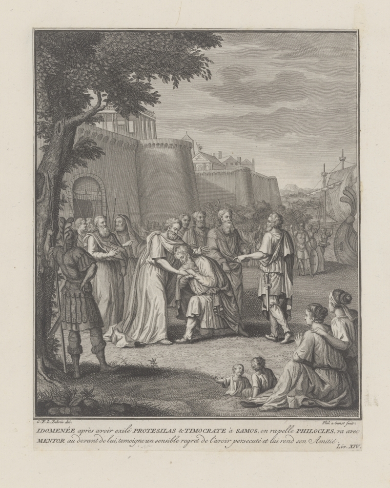 Idomenee betuigt Mentor zijn vriendschap