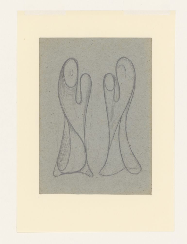 Ontwerpschets houten beeldje