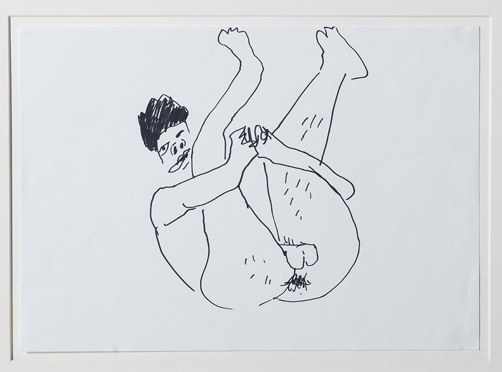 Walter in Freiburg/Beine nach oben