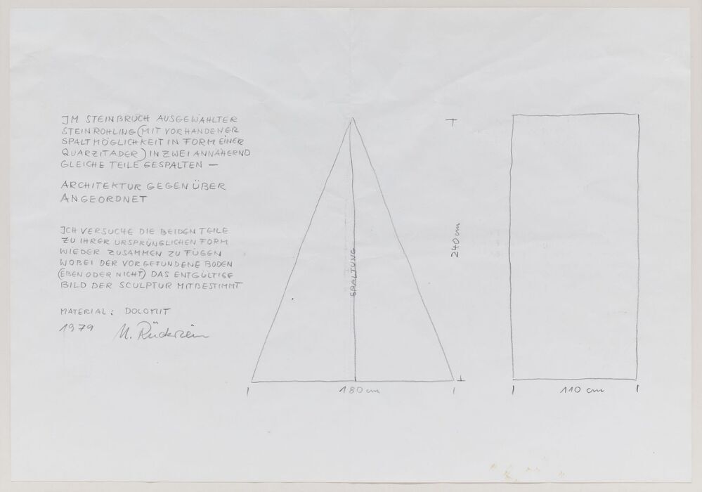 Ontwerptekening sculptuur Oosterpoort