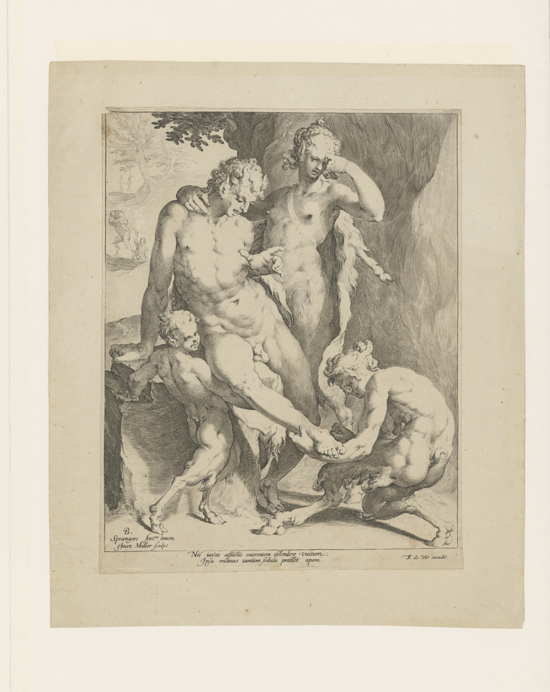 Oreaden verwijderen een doorn uit de voet van een sater