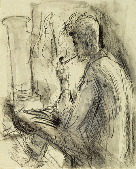 Job Hansen in atelier