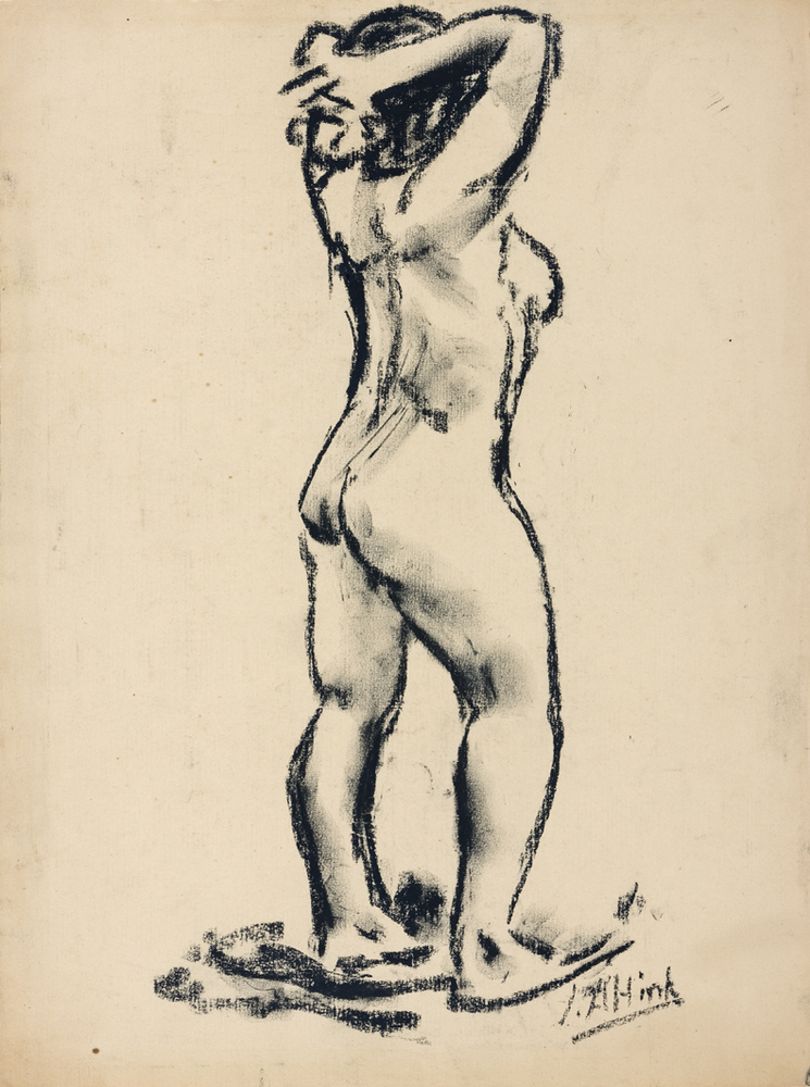 Staand vrouwelijk naakt