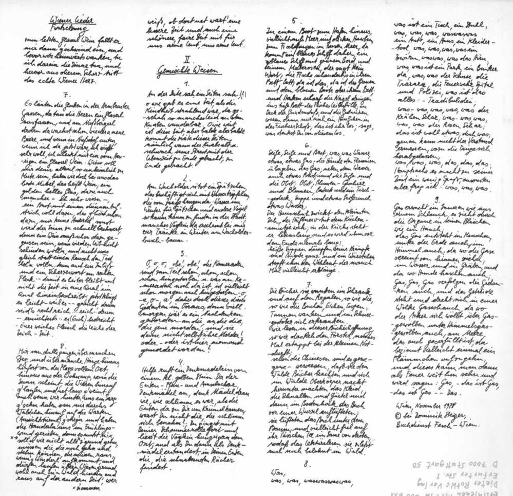 Wiener Lieder und Gemischte Weisen