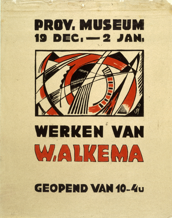 Affiche: Werken van W. Alkema, Prov.Museum