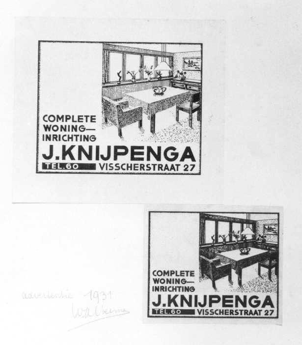 Advertentie voor J. Knijpenga