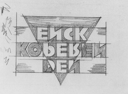 Ontwerp vignet voor de omslag van Den Koperen Enck