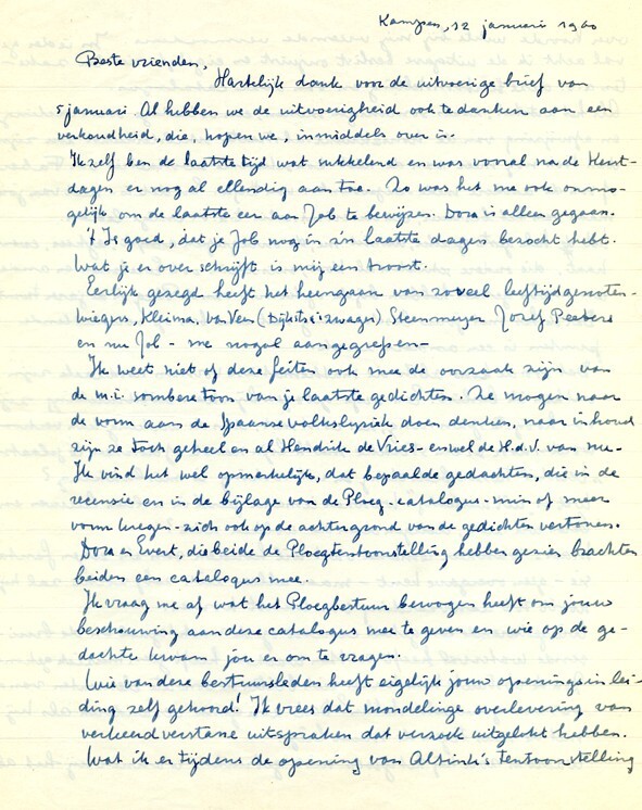 Publicatie:Brief Kampen 12 januari 1960