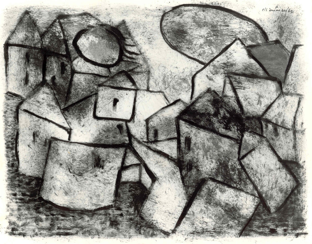 Huisjes en twee zonnen