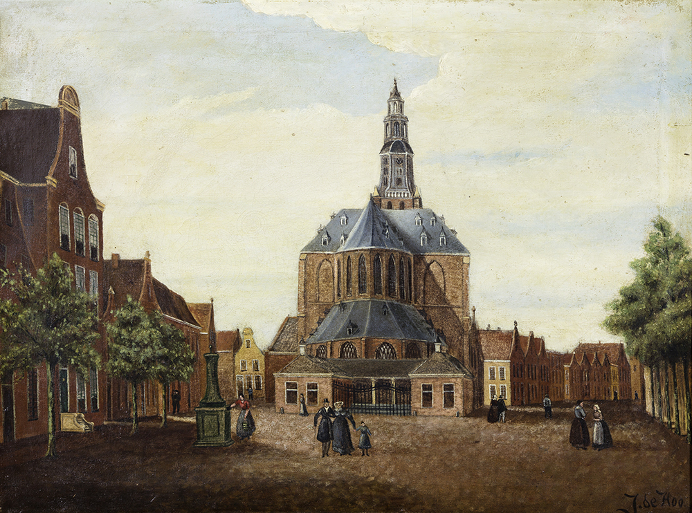 Vismarkt te Groningen - Gezicht op koor van de A-kerk