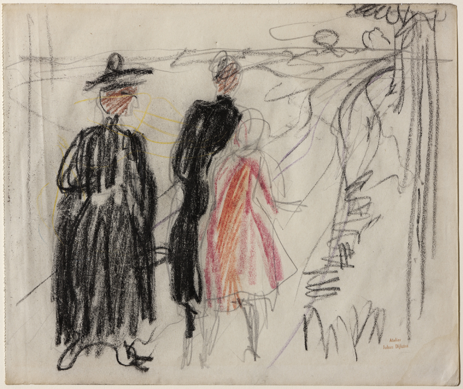 Voorstudie 'Landschap met figuren'