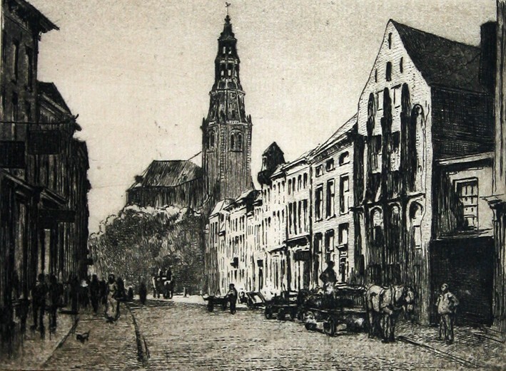 Brugstraat met Gotisch huis