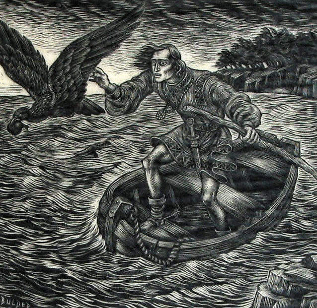 Peter achtervolgt den vogel met het sindaal