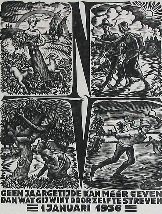 Nieuwjaarskaart Nederlandse Vereniging tot afschaffing van alcoholhoudende dranken (N.V.)