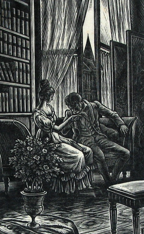 Eugène nam haar arm om haar hand te kussen