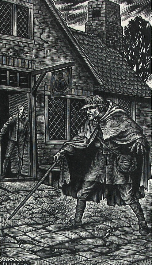 De zwarte stip wordt gebracht door de blinde