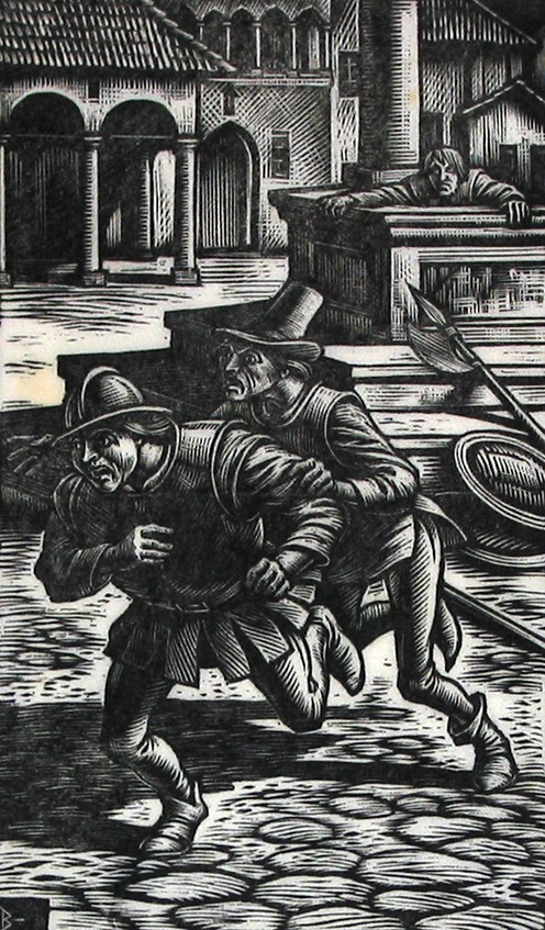 De nachtwachten op de vlucht voor Andreuccio