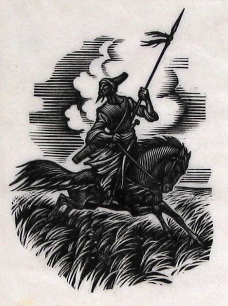 Ruiter met een speer