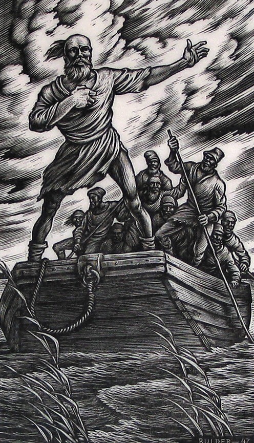 De kozak schreeuwde en gesticuleerde het hardst van allen